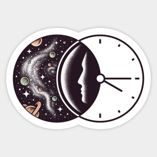 Space and Time Sticker